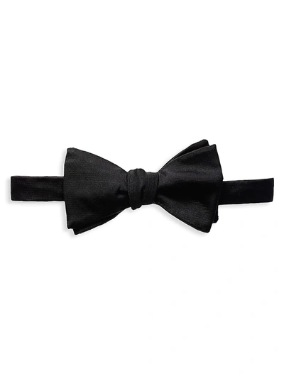 Shop Eton Men's Grosgrain Silk Pre-tied Bow Tie In Black