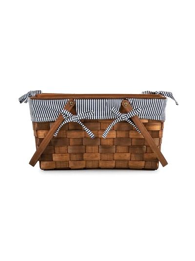 Shop Picnic Time Kansas Handwoven Wood Picnic Basket