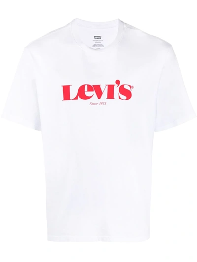 Invloedrijk Ham lancering Levi's Relaxed Fit Modern Vintage Logo T-shirt In White | ModeSens