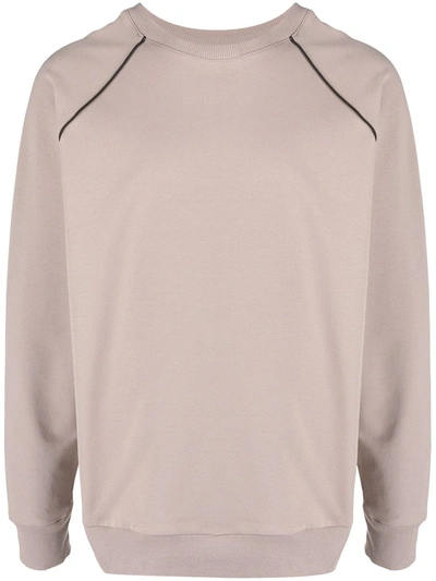 Shop Alchemy Contrast-trim Stretch-cotton Sweatshirt In Neutrals