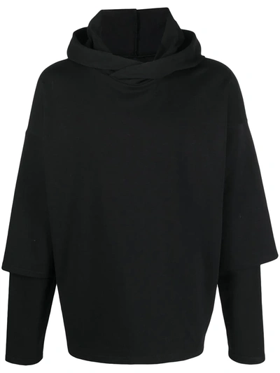 Shop Alchemy Double-sleeve Oversized Hoodie In Black