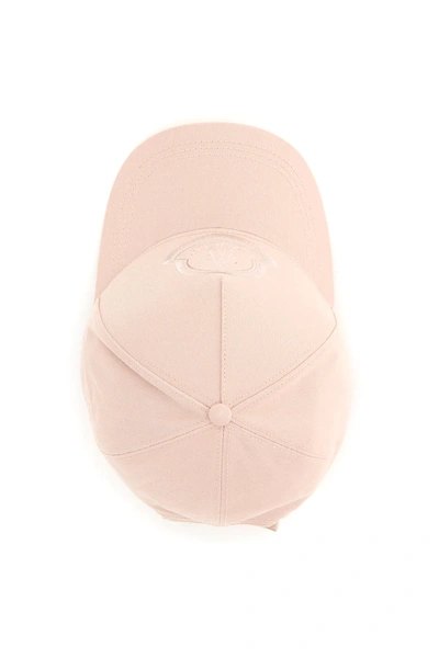Shop Moncler Baseball Cap With Logo Embroidery In Pink