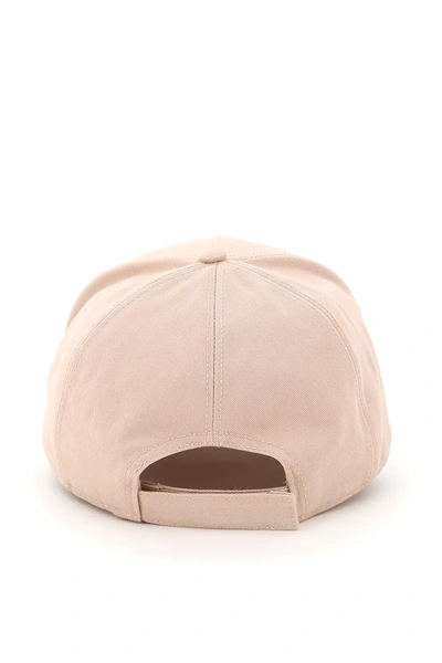 Shop Moncler Baseball Cap With Logo Embroidery In Pink