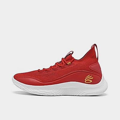 Shop Under Armour Curry 8 Basketball Shoes In Red/white/red