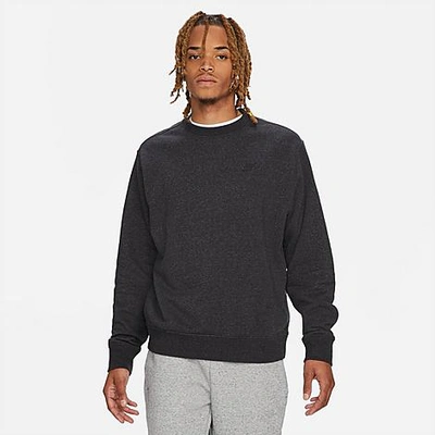 Shop Nike Men's Sportswear Grind Crewneck Sweatshirt In Black/dark Smoke Grey