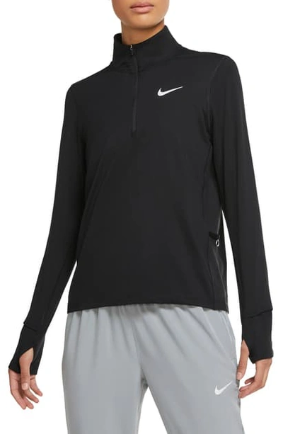 Shop Nike Element Half Zip Pullover In Lt Smoke Grey/reflective Silv