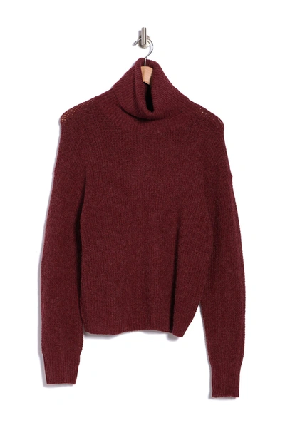 Shop Abound Thermal Turtleneck Sweater In Red Pomegranate