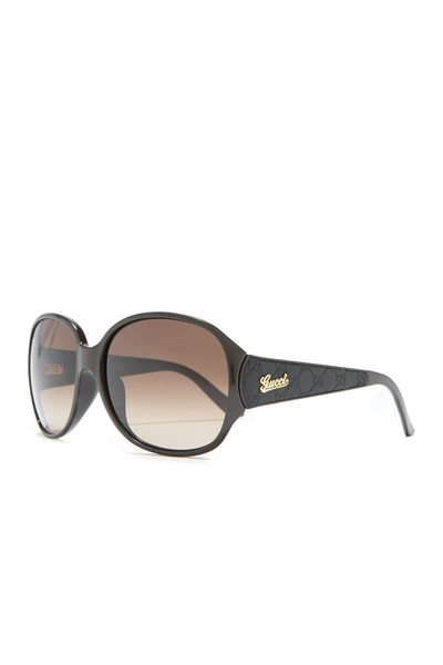 Shop Gucci 59mm Oversized Sunglasses In Brown
