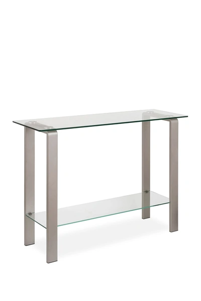 Shop Addison And Lane Asta Satin Nickel Console Table