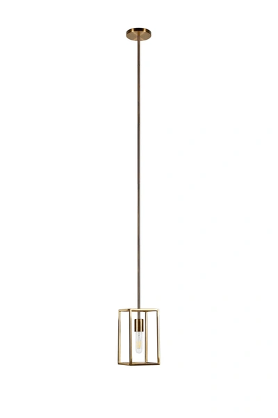 Shop Addison And Lane Cuadro Brass Square Framed Pendant In Gold
