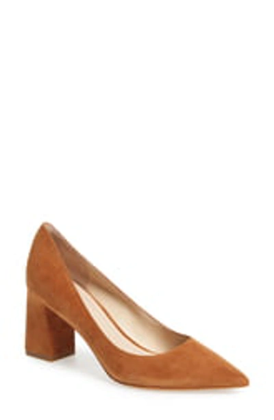 Shop Marc Fisher Ltd Zala Pump In Cognac Suede