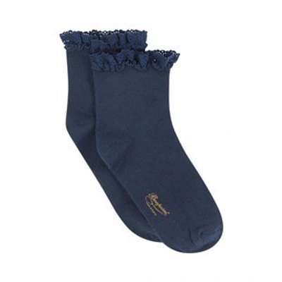 Shop Bonpoint Plain Socks In Blue