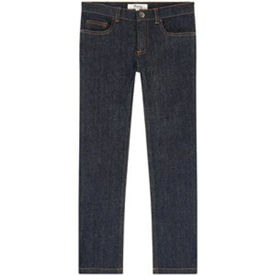 Shop Bonpoint Navy Slim Fit Jeans In Blue