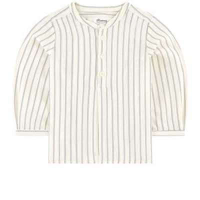 Shop Bonpoint White Poplin Shirt In Cream