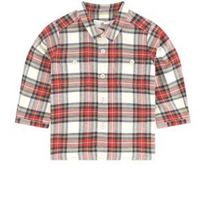 Shop Bonpoint Red Check Tartan Shirt