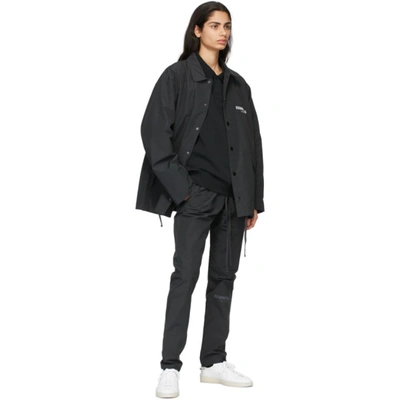 Shop Essentials Black Souvenir Jacket In Stretch Limo