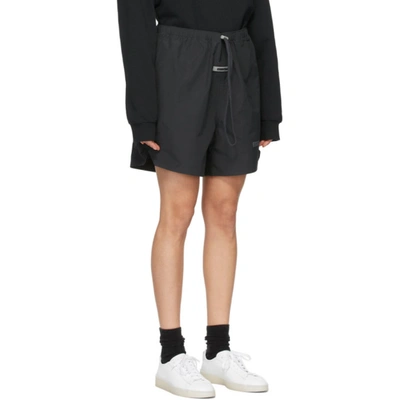 Shop Essentials Black Volley Shorts In Stretch Limo