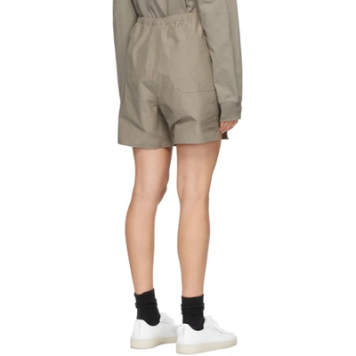 Shop Essentials Khaki Volley Shorts In Moonstruck