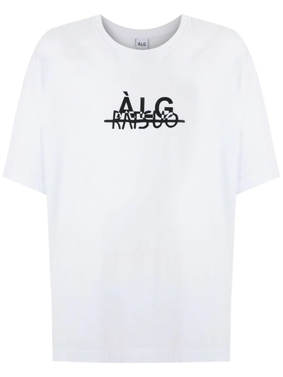 Shop Àlg Logo-print Short-sleeve T-shirt In White