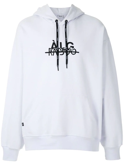 Shop Àlg Logo-print Oversized Hoodie In White