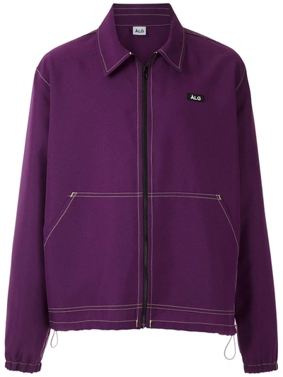Shop Àlg Tag Detail Oxford Jacket In Purple