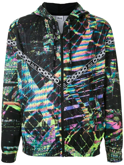 Shop Àlg Chimpa Glitch Jacket In Multicolour