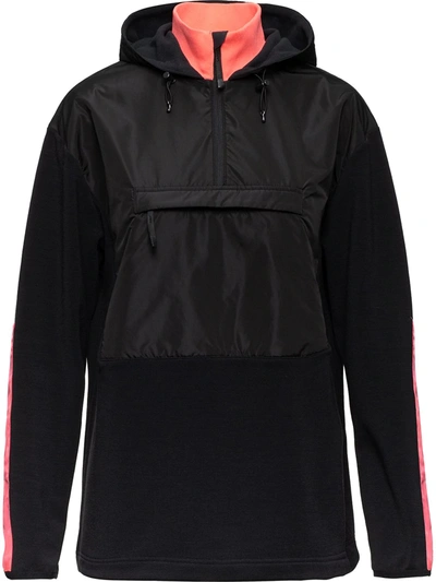 Aztech Mountain The Hut Fleece-panelled Hooded Sweatshirt In Black