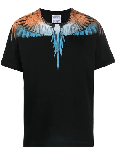 Shop Marcelo Burlon County Of Milan Wings Crew Neck T-shirt In Black