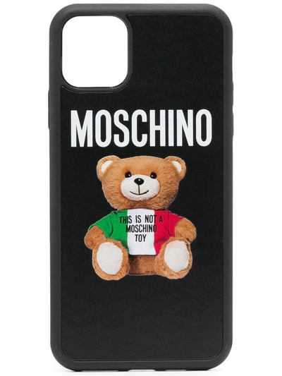 Shop Moschino Teddy Print Iphone 11 Pro Max Case In Black