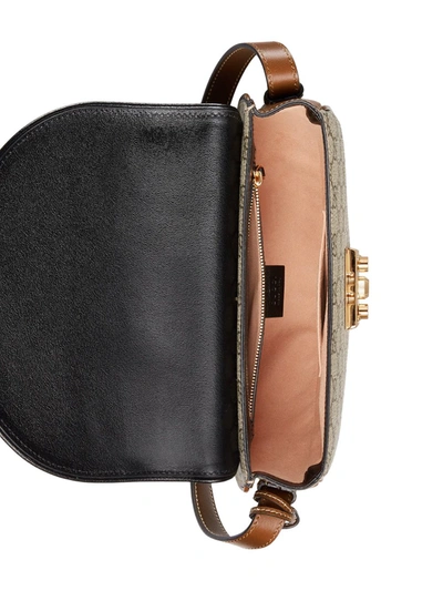 Shop Gucci Padlock Leather Handbag In Brown
