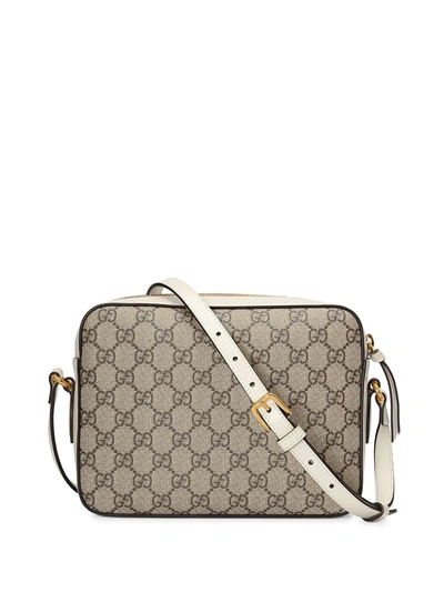 Shop Gucci Horsebit Shoulder Bag In White