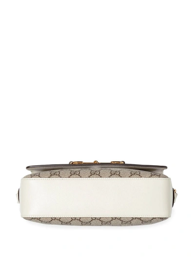 Shop Gucci Horsebit Shoulder Bag In White