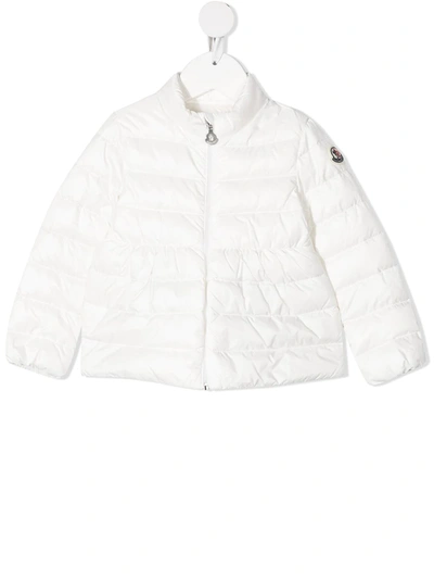 Shop Moncler Zip-up Padded Jacket In White