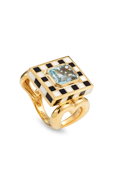 Shop Nevernot 18k Yellow Gold Let's Play Chess Ring