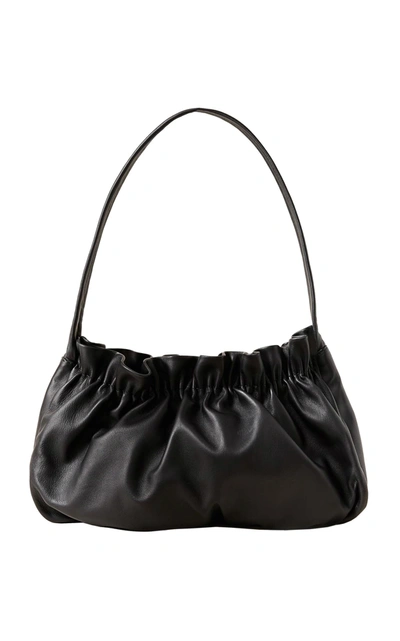 Shop Loeffler Randall Alicia Leather Shoulder Bag In Black