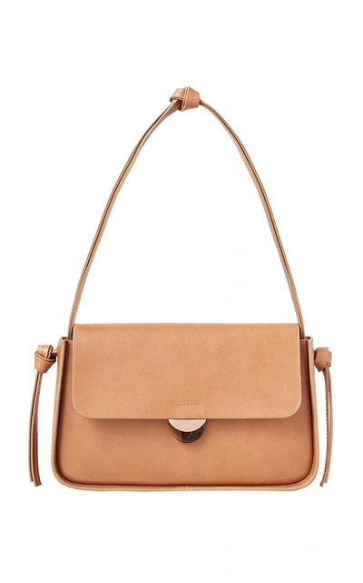 Shop Loeffler Randall Maggie Leather Shoulder Bag In Brown