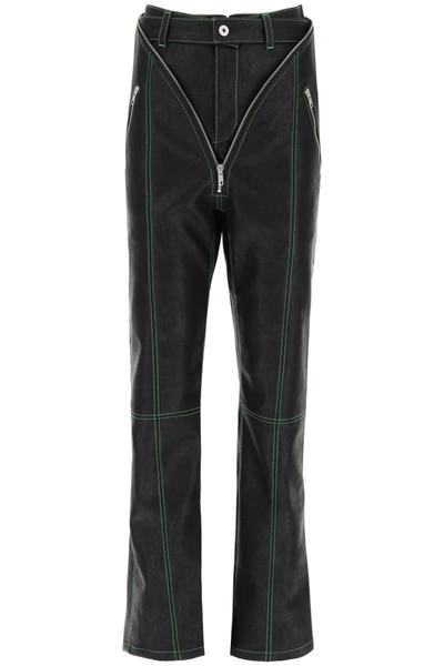 Shop Y/project V Faux Leather Trousers In Black (black)