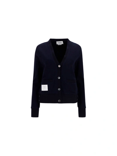 Shop Thom Browne Cardigan In Navy