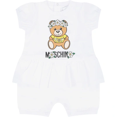 Shop Moschino Multicolor Set For Baby Girl In White