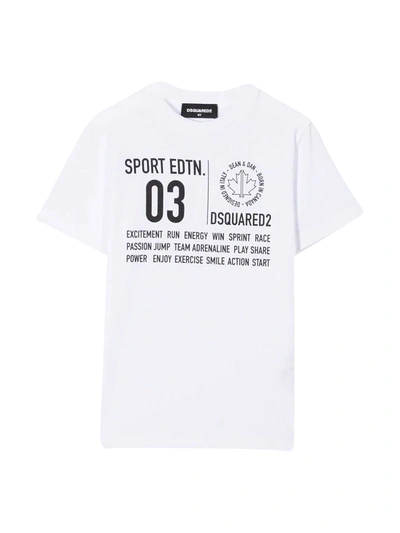 Shop Dsquared2 White T-shirt In Bianco