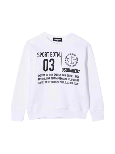 Shop Dsquared2 White Sweatshirt Teen In Bianco