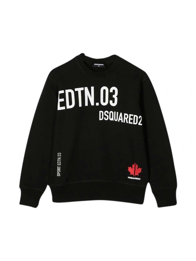 Shop Dsquared2 Black Teen Sweatshirt In Nero