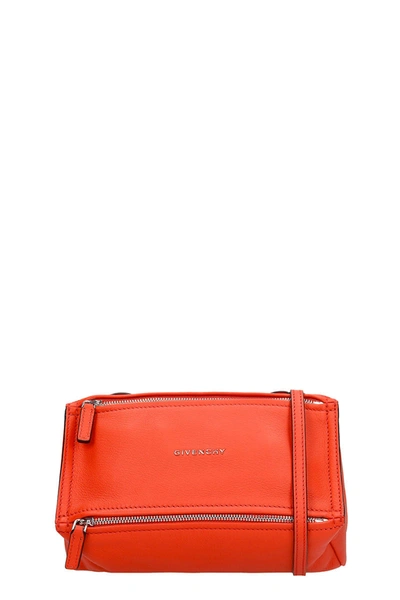 Shop Givenchy Pandora Mini Shoulder Bag In Red Leather
