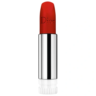 Shop Dior Rouge  Refillable Lipstick 999 Velvet Velvet Refill 0.12 oz/ 3.5 ml