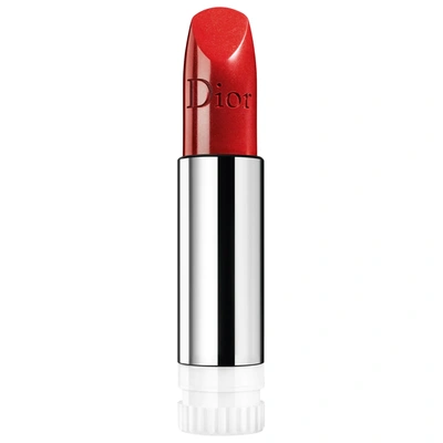 Shop Dior Rouge  Refillable Lipstick 999 Metallic Metallic Refill 0.12 oz/ 3.5 ml