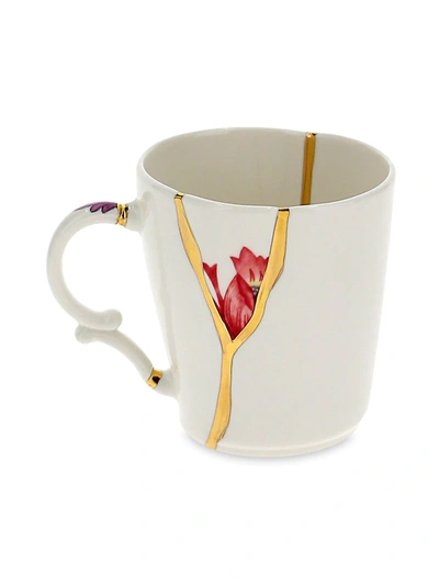 Seletti Crack Detail Mug In White