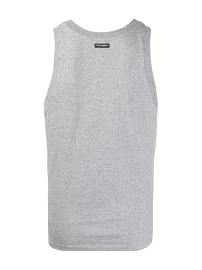 Shop Dolce & Gabbana Stretch Fit Vest In Grey