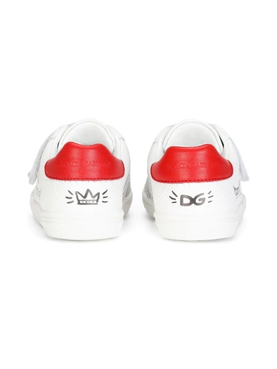Shop Dolce & Gabbana Logo-print Touch-strap Sneakers In White