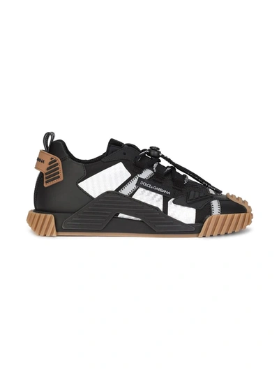 Dolce & Gabbana Multi-panel Design Sneakers In Black