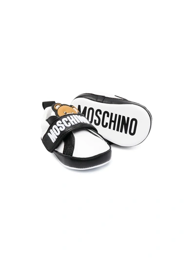Shop Moschino Teddy-embellished Sneakers In White